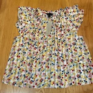 Banana Republic Flowy Flowered Blouse